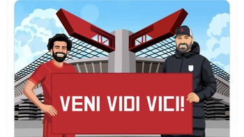 Liverpool adalah tim kedua yang mampu menaklukkan Inter dan AC Milan dalam satu musim. Foto: Twitter