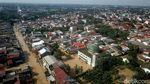 Penampakan dari Udara Ratusan Rumah Dikepung Banjir di Bekasi