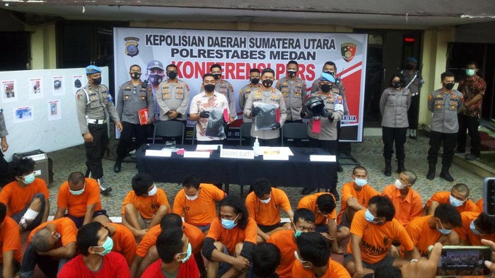 48 bandit di Medan dibekuk polisi dalam 2 pekan terakhir (Datuk/detikcom)