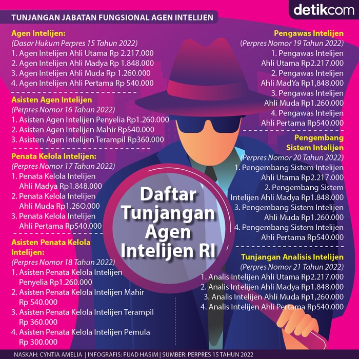 Infografis Tunjangan Jabatan Fungsional Agen Intelijen Infografis Tunjangan Jabatan Fungsional Agen Intelijen