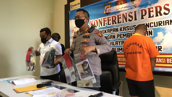 Polda Kaltim saat menggelar release pembobolan ATM di tiga Kota/Kabupaten di Kaltim