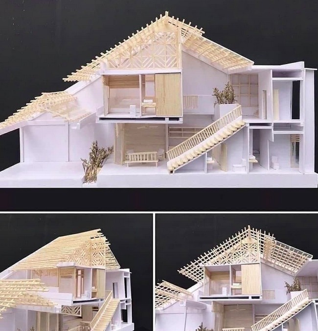 Ingin membuat rumah yang serupa? Inilah contekan maket desainnya. (Foto: Instagram/@happynest.vn)