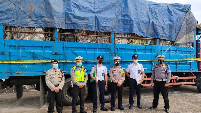 Truk tronton ODOL di Bali ditindak, pemilik jadi tersangka (Dok. Polres Badung)