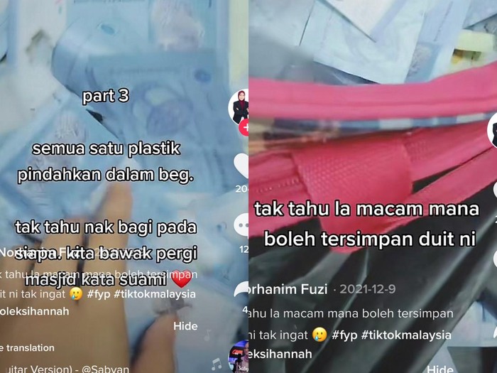 Viral istri menemukan plastik isi uang kertas. Viral istri menemukan plastik isi uang kertas.