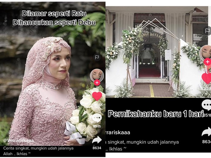 Viral wanita yang menikah baru satu hari terpaksa cerai. Alasannya bikin nyesek. Viral wanita yang menikah baru satu hari terpaksa cerai. Alasannya bikin nyesek.