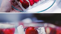 Seperti manisan jelly yang dibuat dengan bentuk dengan isi cherry segar ini. Di Jepang makanan seperti ini dibuat secara handmade sehingga bentuknya detail.  Foto: Brightside