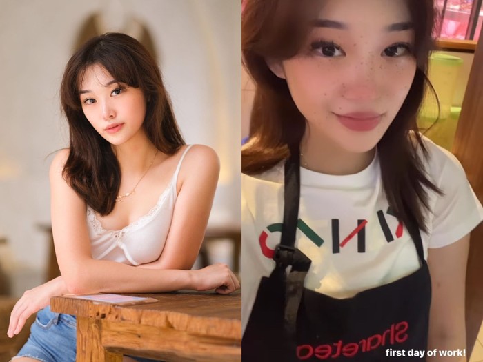 Livy Renata kerja di gerai boba