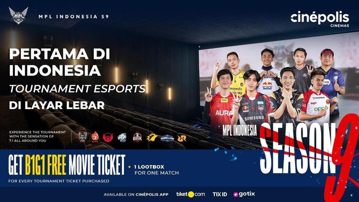 MPL ID Season 9 Jadi Turnamen Esports Pertama yang Tayang di Bioskop