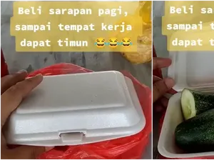 Apes! Beli Sarapan Nasi Goreng, Netizen Ini Malah Dapat Timun