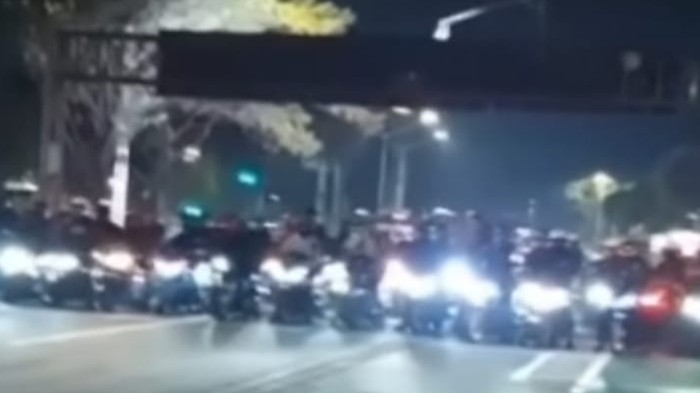Viral balap liar tutup Jalan Sudirman