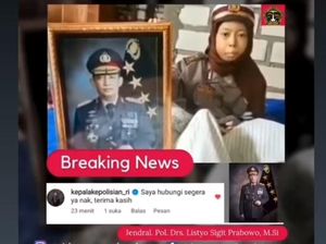 Kapolri Bawa Bocah Sinta Penderita Tumor Tulang ke RS Polri, Janji Jenguk
