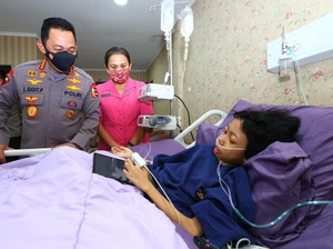 Ungkapan Bahagia Sinta, Bocah Rembang Penderita Tumor Bisa Ketemu Kapolri