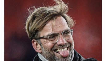 Jurgen Klopp pun tak dapat menyembunyikan kegembiraannya. Foto: Twitter
