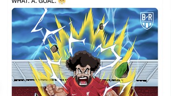 Mo Salah sendiri menjadi pahlawan kemenangan Liverpool semalam. Foto: Twitter