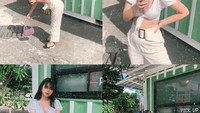 Momen kulinernya juga semalin seru saat traveling di Bali. Ia mampir ke kafe kekinian dan beginilah pose menggemaskan dengan segelas kopi. Foto: Instagram @rklopper