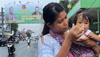 Spanduk Anies Baswedan For Presiden 2024 muncul di beberapa titik di Kota Bekasi.