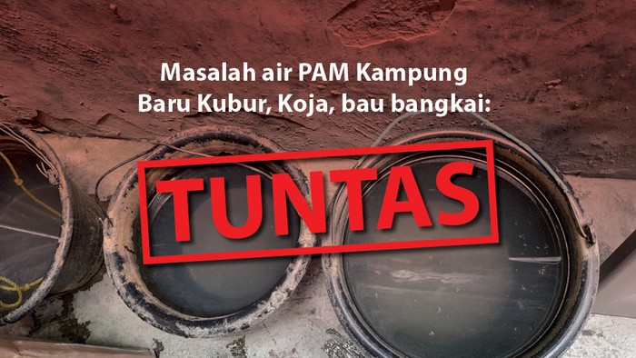 Masalah air PAM Kampung Baru Kubur, Koja, Jakut, bau bangkai, kini sudah tuntas. (Repro: Denny Putra/Tim Infografis detikcom)