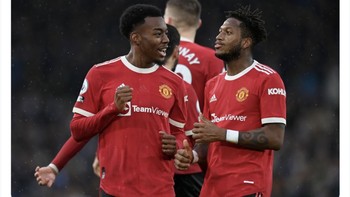 Pelatih MU Ralf Rangnick jitu dalam pergantian pemain. Dua pemain pengganti, Rodrigues Santos dan Athony Elanga mencetak dua gol untuk kemenangan MU. Foto: Twitter