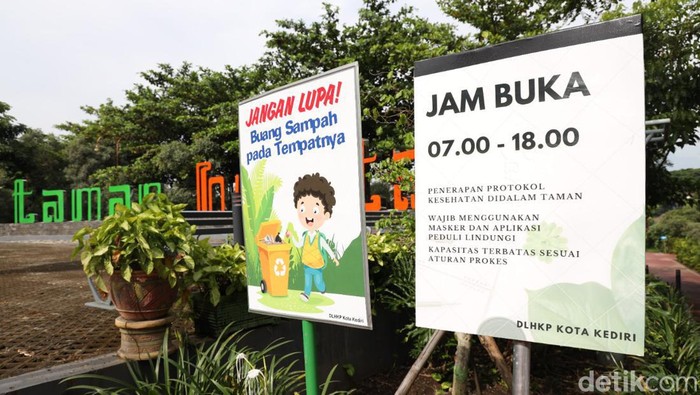 Taman di Kota Kediri kembali dibuka