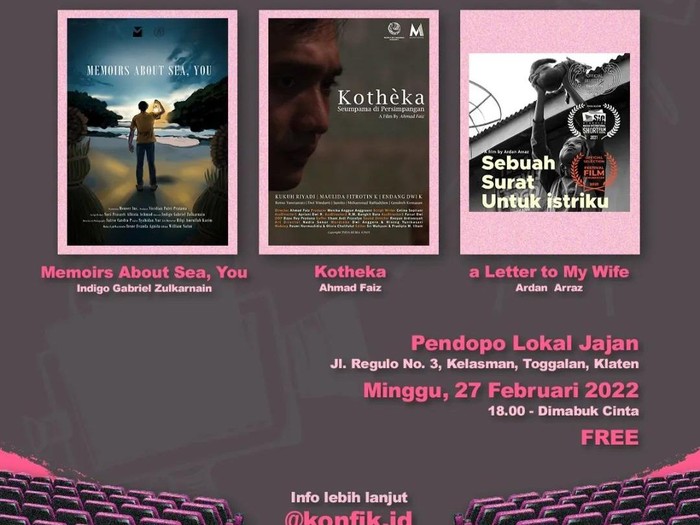 Tangkapan layar akun instagram Komunitas Film (Konfik)