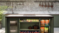 Dapur dengan nuansa hijau ini juga dilengkapi dengan exhaust untuk mengatasi asap ketika Chef Arnold memasak. Jadi tak perlu khawatir asap akan membumbung memenuhi area dapur.  Foto: Instagram @arnoldpo