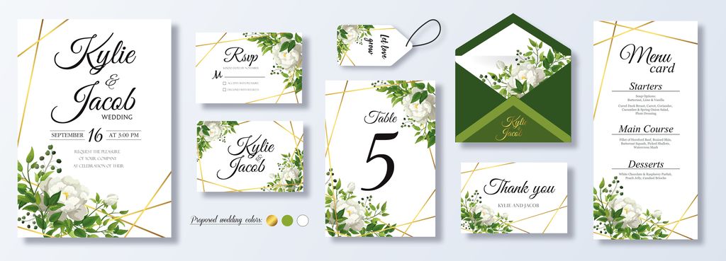 Invitation with line art flowers.File is layered with global colors.Hi res jpeg without text included.More works like this linked below.