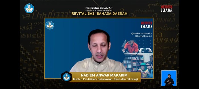 Nadiem Makarim luncurkan revitalisasi bahasa daerah