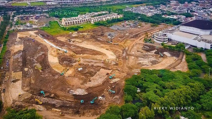 Progres sirkuit Formula E di Ancol. (Dok. Rifky Widianto akun instagram @rfkyw)