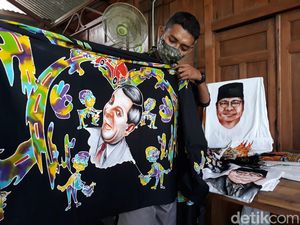Aksi Pembatik Bantul Curi Start Pilpres 2024: Lukis Wajah Capres