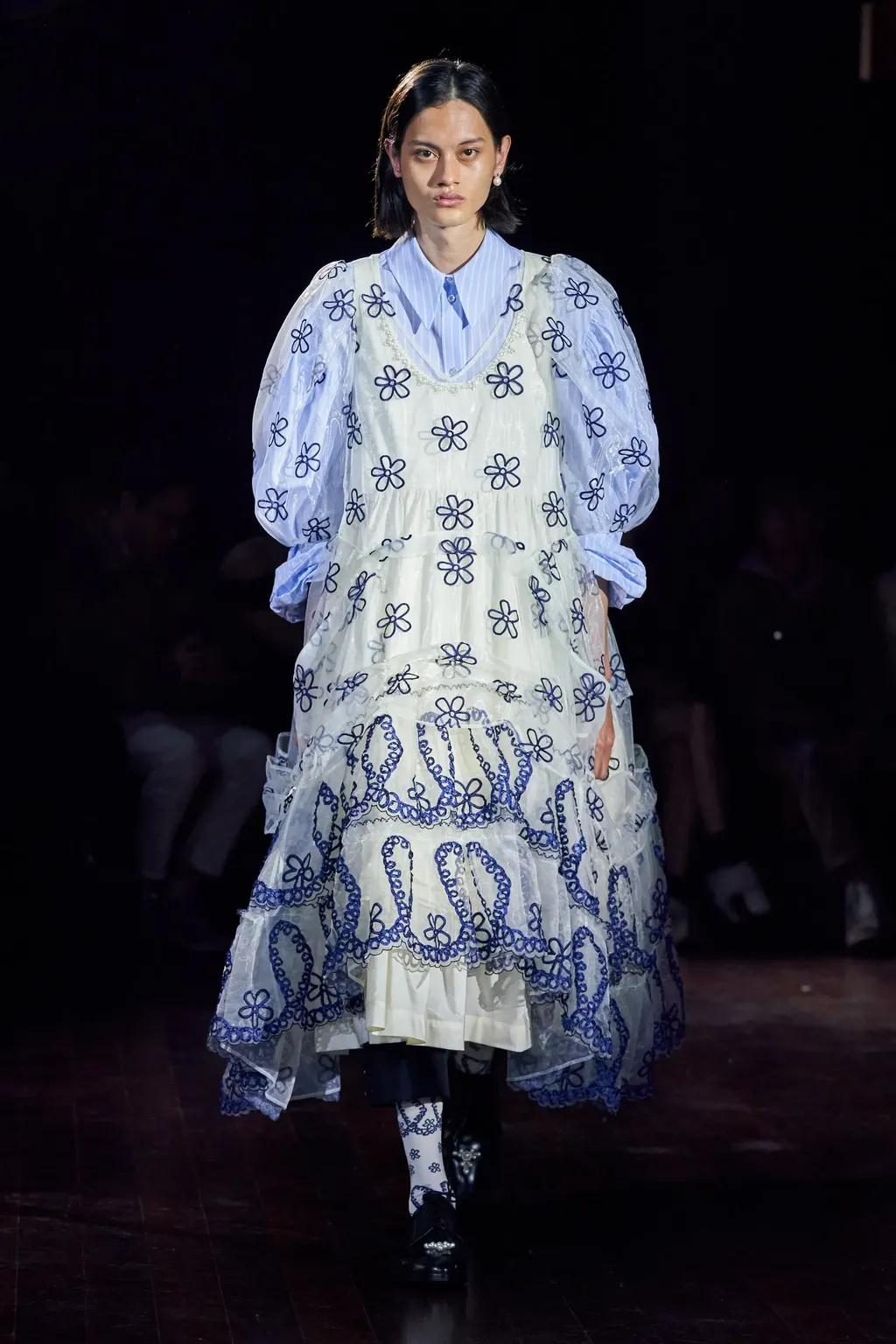 Rizal Rama di Catwalk Simone Rocha saat London Fashion Week Fall 2022 Ready to Wear