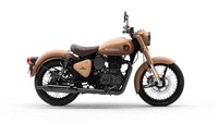 Classic Signals, tersedia dalam warna Marsh Grey dan Desert Sand, merayakan asosiasi sejarah Royal Enfield dengan angkatan militer. Masing-masing sepeda motor ini dilengkapi lencana dan grafik, dan juga memiliki nomor unik yang akan terpampang di tangki. Harga dimulai dari Rp107,9 juta. Foto: Royal Enfield