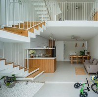 Arsitek rumah ini T H I A Architecture, menghadirkan rumah minimalis tanpa pagar. Dengan luas 50 meter, pemilik rumah ingin membuat hunian yang bisa menjadi tempat bermain anak-anaknya. Foto: Dok. Quang Tran via Arch Daily