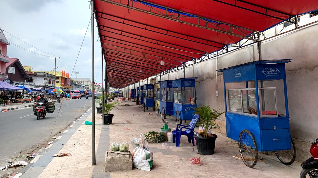Suasana di Jalan Agus Salim Pekanbaru (Raja-detikcom)