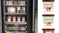 Siapa sangka Kris Jenner juga doyan es krim. Ia mengoleksi banyak es krim Häagen-Dazs di kulkasnya. Mulai dari rasa vanilla, stroberi, dulce de leche, hingga cokelat.