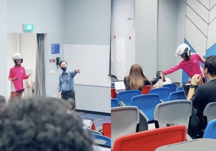 Pelayanan Bintang 5! Pengantar Makanan Ini Antar Pesanan sampai ke Kelas