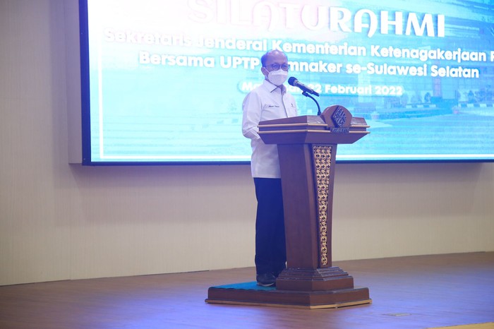 Sekretaris Jenderal Kementerian Ketenagakerjaan (Kemnaker) Anwar Sanusi