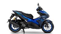 Sementara untuk varian ABS, pilihan warnanya ada biru, abu-abu, dan hitam. Varian tertinggi Aerox 2022 ini dibanderol sekitar 79.900 baht atau setara Rp 35,5 juta. Foto: Dok. Yamaha Thailand