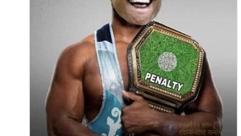 Netizen sampai mengejek kalau Ronaldo akan kembali jebol gawang dari titik putih. Foto: Twitter