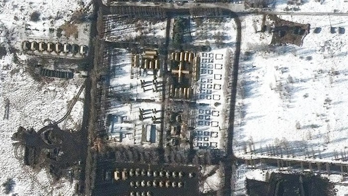 Foto Satelit Pergerakan Pasukan Rusia ke Ukraina Februari 2022 dari satelit Maxar Technologies.