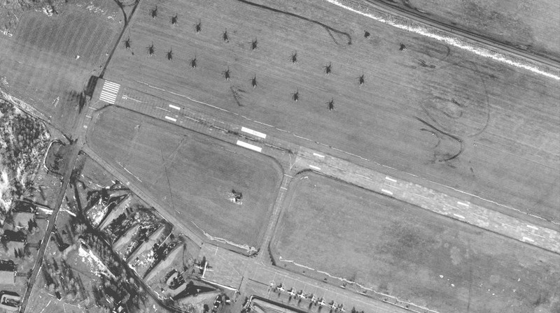 Foto Satelit Pergerakan Pasukan Rusia ke Ukraina Februari 2022 dari satelit Maxar Technologies.