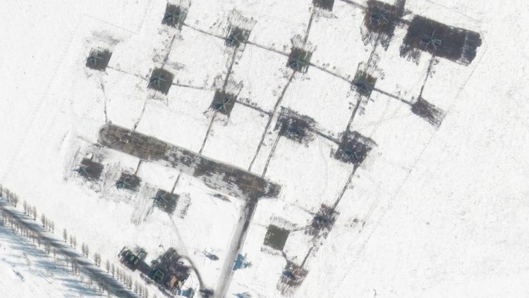 Foto Satelit Pergerakan Pasukan Rusia ke Ukraina Februari 2022 Foto Satelit Pergerakan Pasukan Rusia ke Ukraina Februari 2022 dari satelit Maxar Technologies.