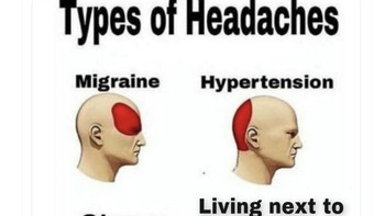 Pemerintah Ukraina menyebar meme ini bahwa hal yang paling bikin sakit kepala adalah bertetangga dengan Rusia. Foto: Twitter