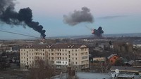 Rusia menembaki lapangan terbang Ivano-Frankivsk, Ukraina.  
