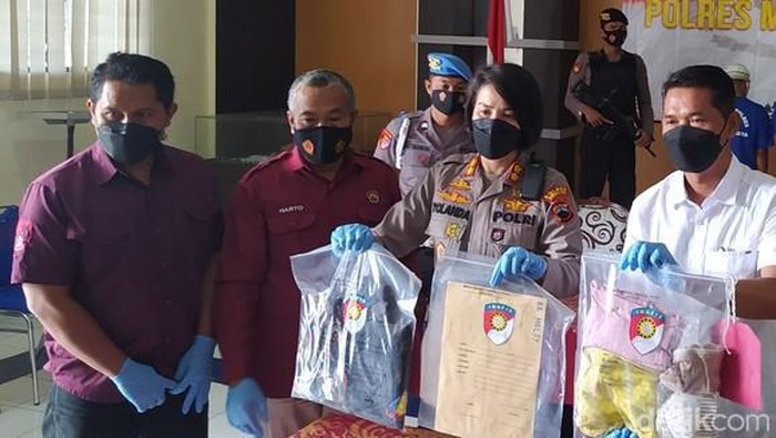 Polres Magelang Kota rilis kasus pria cabuli anak tiri, Kamis (24/2/2022).