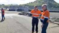 Tengah pekan ini proses awal persiapan pengaspalan ulang di Pertamina Mandalika International Circuit sudah mulai dilakukan. Foto: Dok. MGPA