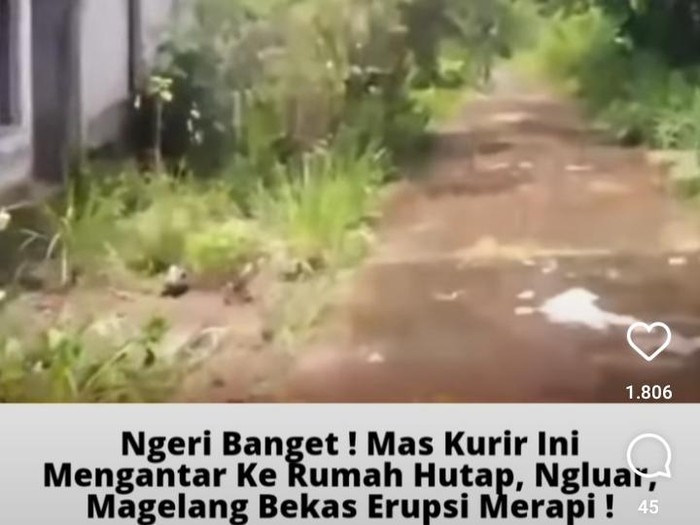 Video kurir paket di huntap Merapi, Magelang, viral gegara alamat yang dituju tak berpenghuni.