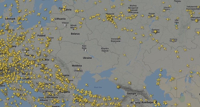Wilayah udara Rusia Ukraina