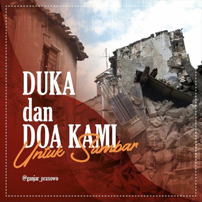 Ganjar berduka untuk gempa Pasaman