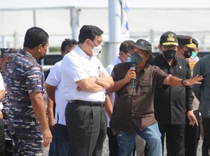 Luhut Kunjungi Lokasi Budi Daya Udang di Bali, Minta Produksi Digenjot