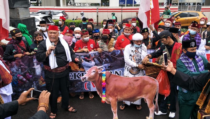 Massa Jajaka Nusantara gelar aksi damai di depan Kedubes India
